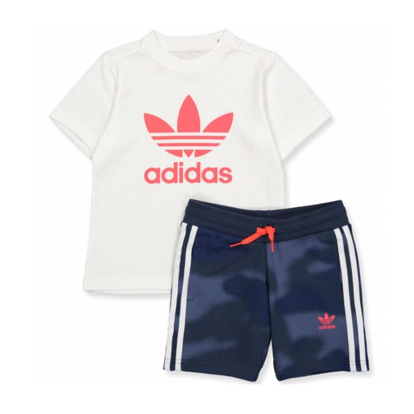 Adidas Camo Print Shorts and Tee Set