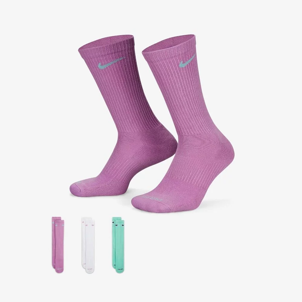 Nike Unisex Everyday Plus 3PK Crew Socks M Medium