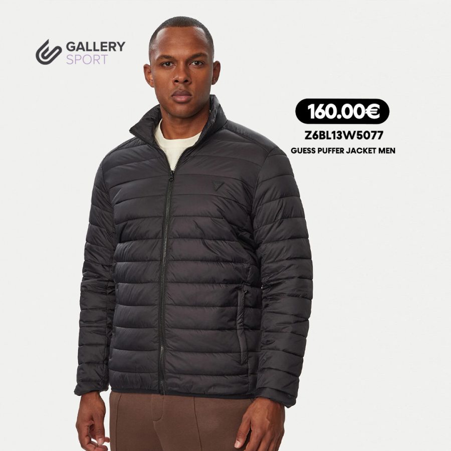 GUESS PUFFER BLACK JACKET MEN