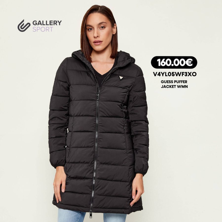 GUESS PUFFER BLACK JACKET WMN