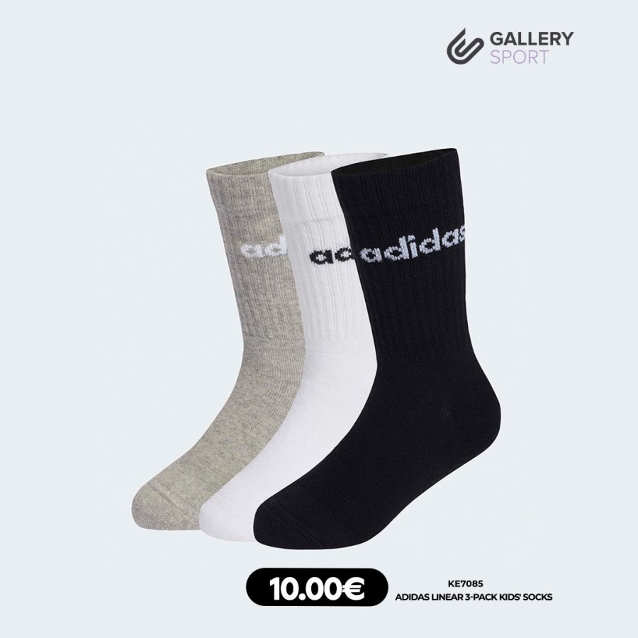 ADIDAS LINEAR 3-PACK KIDS SOCKS